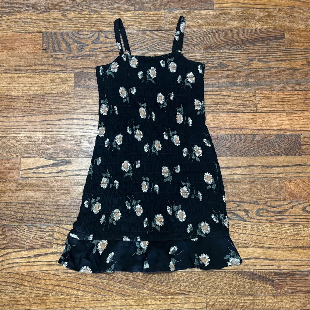 Floral Black Kids Dress